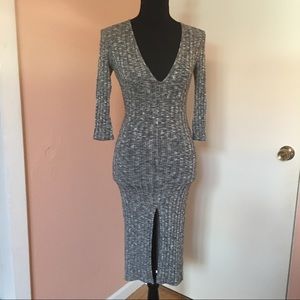 Midi knitted bodycon dress Size Small